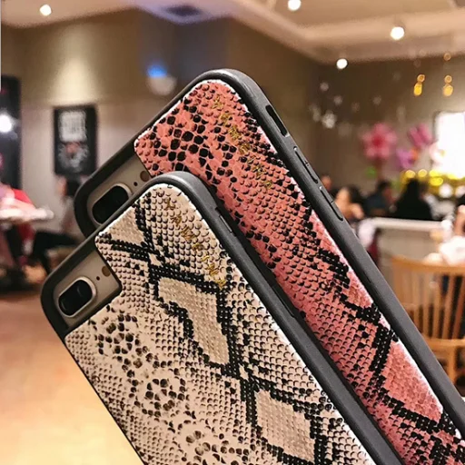 BAG - SNAKE Leather Case - IPHONE XS MAX Grey - 7