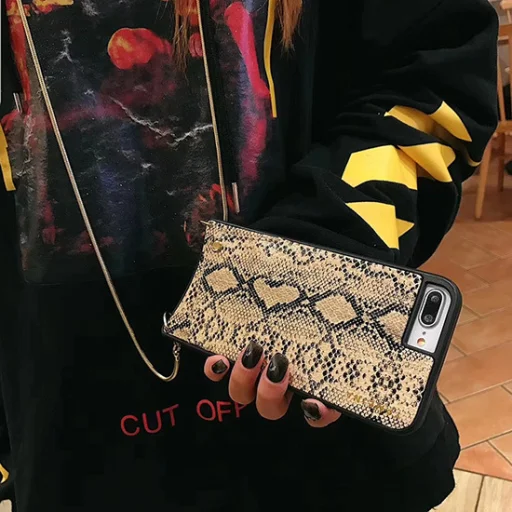 BAG - SNAKE Leather Case - IPHONE XS MAX Grey - 10