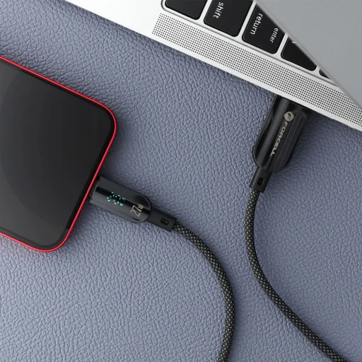 Apple FORCELL F-ENERGY C273 2,4A 12W Digitális 1,2 m fekete Lightning USB kábel - 3