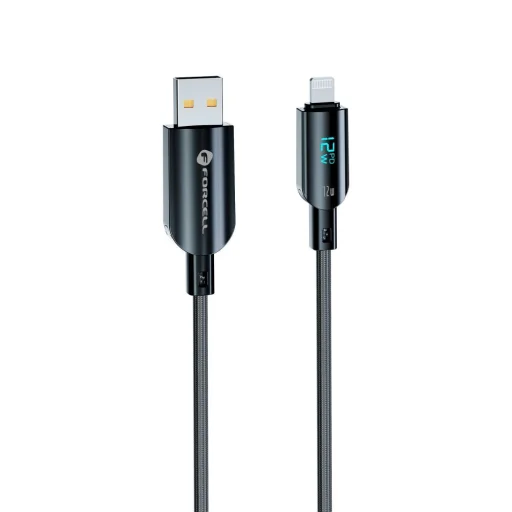 Apple FORCELL F-ENERGY C273 2,4A 12W Digitális 1,2 m fekete Lightning USB kábel - 5