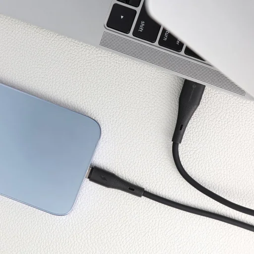 Apple FORCELL F-ENERGY C343 kábel USB A - Lightning 2,4A 12W Szilikon 1 m fekete - 2