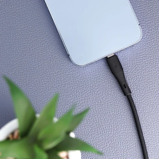 Apple FORCELL F-ENERGY C343 kábel USB A - Lightning 2,4A 12W Szilikon 1 m fekete - 3