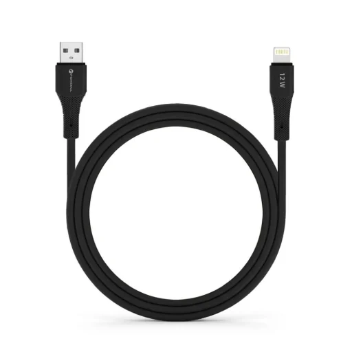 Apple FORCELL F-ENERGY C343 kábel USB A - Lightning 2,4A 12W Szilikon 1 m fekete - 10
