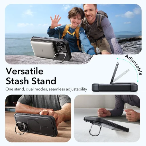 iPhone 17 ESR Cyber Kickstand Magsafe Fekete tok - 3