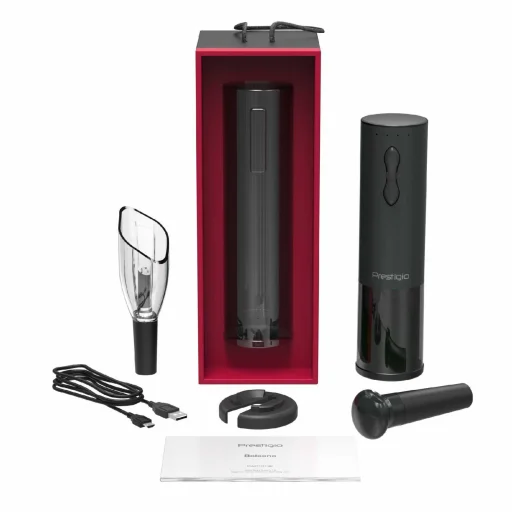 Prestigio PWO101BK Bolsena dugóhúzó készlet, fóliavágó, levegőztető, vákuumos dugó, 500 mAh beépített akkumulátor - 3