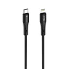 FORCELL F-ENERGY C346 kábel Type C - Lightning PD 3A 27W Szilikon 1 m fekete thumbnail