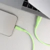 Zöld FORCELL F-ENERGY C343 kábel USB A-ról Lightning-re 2,4A 12W Szilikon 1 m - 2