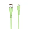 Zöld FORCELL F-ENERGY C343 kábel USB A-ról Lightning-re 2,4A 12W Szilikon 1 m - 4