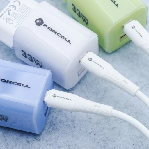 FORCELL F-ENERGY C341 kábel USB A - Micro USB QC3.0 2,4A 18W Szilikon 1 m fehér - 8