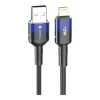 iPhone FORCELL F-ENERGY C353 kábel USB A - Lightning 2,4A 12W Gradiens 1 m fekete thumbnail