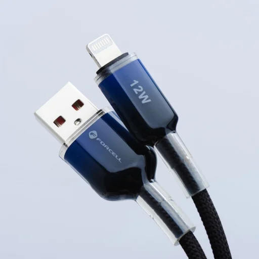 iPhone FORCELL F-ENERGY C353 kábel USB A - Lightning 2,4A 12W Gradiens 1 m fekete - 4