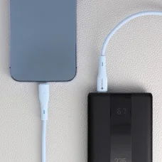 Lightning FORCELL F-ENERGY C346 kábel Type C to Lightning PD 3A 27W Szilikon 1 m kék