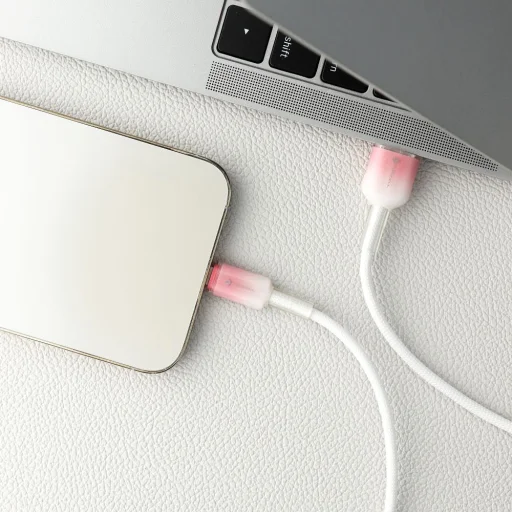 Apple Forcell F-ENERGY C353 kábel USB A-ról Lightning-re 2,4A 12W Színátmenetes 1 m fehér - 3