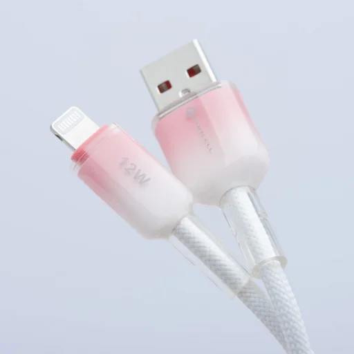 Apple Forcell F-ENERGY C353 kábel USB A-ról Lightning-re 2,4A 12W Színátmenetes 1 m fehér - 4