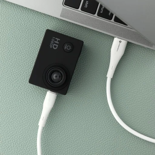 FORCELL F-ENERGY C341 kábel USB A - Micro USB QC3.0 2,4A 18W Szilikon 1 m fehér - 2