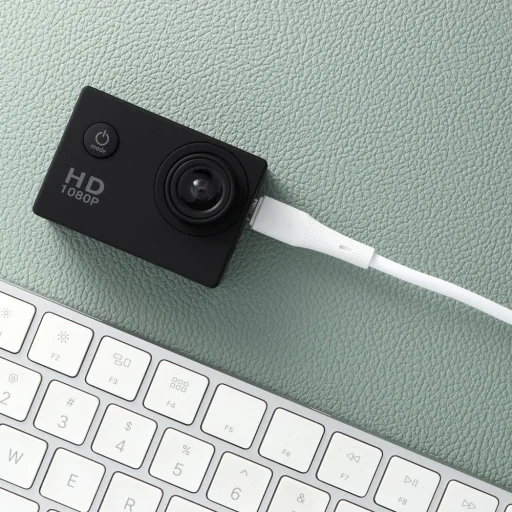 FORCELL F-ENERGY C341 kábel USB A - Micro USB QC3.0 2,4A 18W Szilikon 1 m fehér - 3