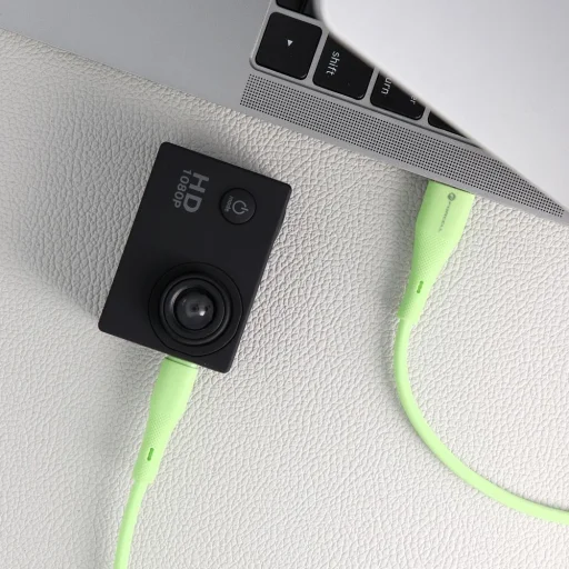 FORCELL F-ENERGY C341 kábel USB A - Micro USB QC3.0 2,4A 18W Szilikon 1 m zöld - 2