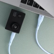 FORCELL F-ENERGY C341 kábel USB A - Micro USB QC3.0 2,4A 18W Szilikon 1 m kék