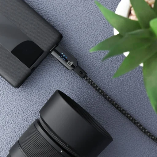 Forcell F-Energy C274 Type-C kábel Type C-ről Type C-re QC4.0 PD 3A 60W Digitális 1,2 m fekete - 4