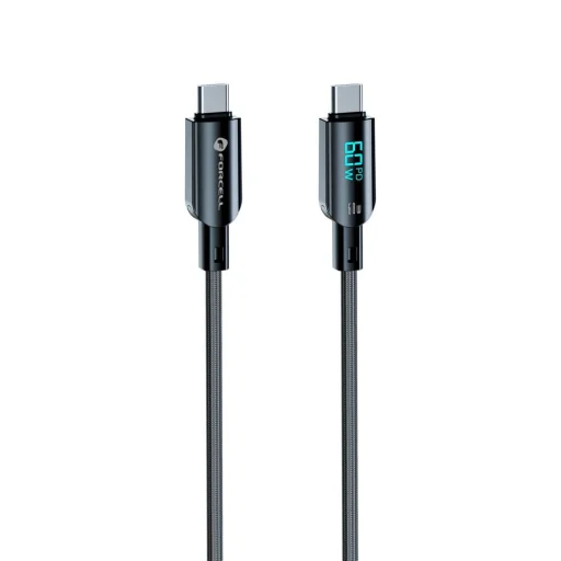 Forcell F-Energy C274 Type-C kábel Type C-ről Type C-re QC4.0 PD 3A 60W Digitális 1,2 m fekete - 5