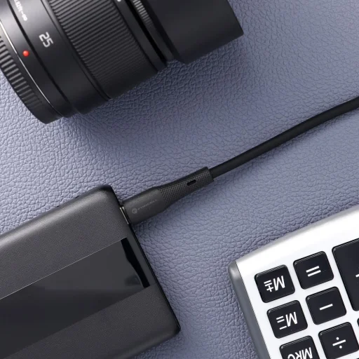 USB-C FORCELL F-ENERGY C347 kábel Type C - Type C QC4.0 PD 5A 100W Szilikon 1 m fekete - 2