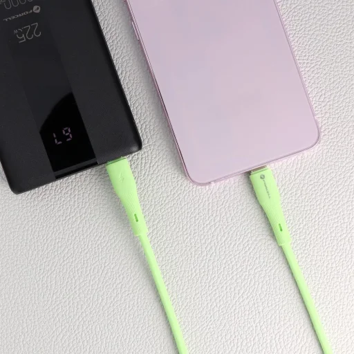 FORCELL F-ENERGY C344 Type-C kábel Type C - Type C QC4.0 PD 3A 60W Szilikon 1 m zöld - 5