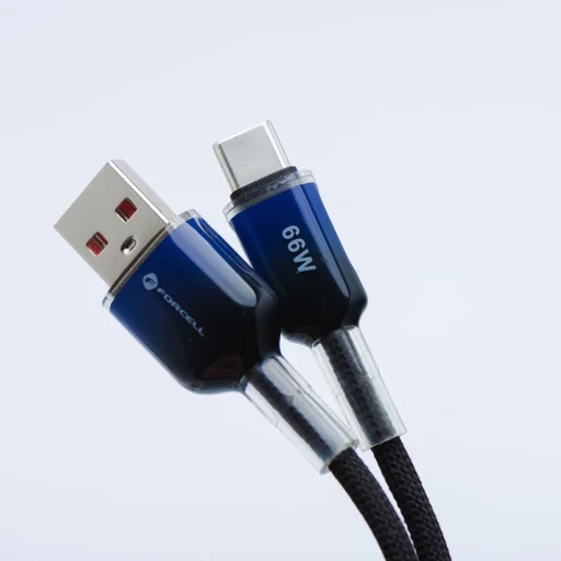 FORCELL F-ENERGY C352 USB A - Type C kábel QC4.0 3A 66W Színátmenetes 1 m fekete - 4