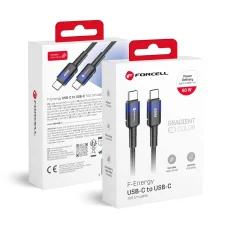 FORCELL F-ENERGY C354 kábel Type C - Type C QC4.0 PD 3A 60W Gradiens 1 m fekete