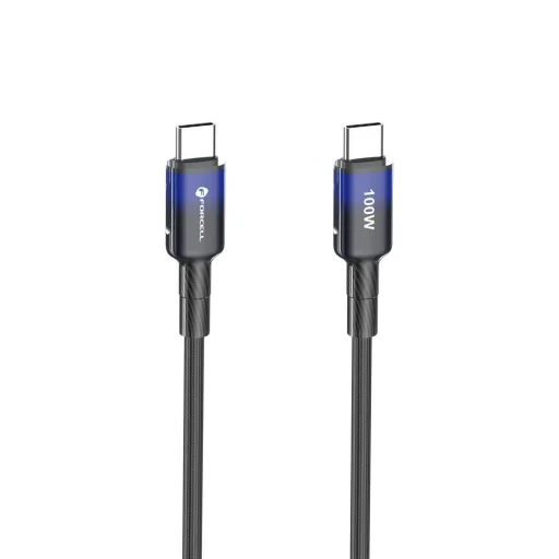 USB-C USB kábel FORCELL F-ENERGY C357 Type-C - Type-C QC4.0 PD 5A 100W Gradiens 1 m fekete - 9