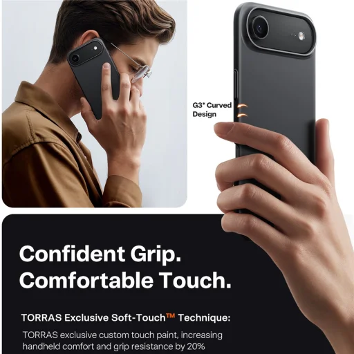 iPhone 17 Air Fekete Torras - SlimFit MagSafe széria tok - 2