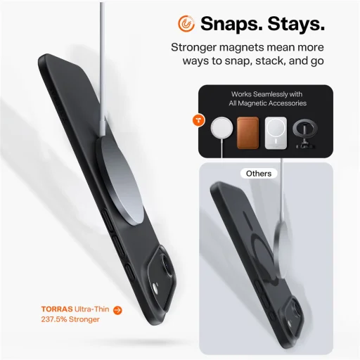 iPhone 17 Air Fekete Torras - SlimFit MagSafe széria tok - 6