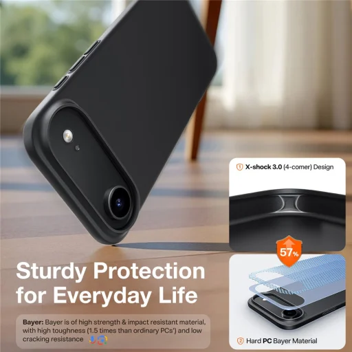 iPhone 17 Air Fekete Torras - SlimFit MagSafe széria tok - 7