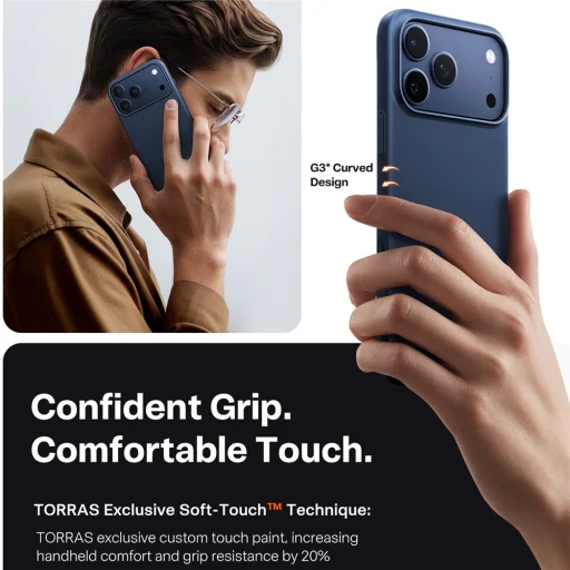 iPhone 17 Pro - Torras SlimFit MagSafe Series - Tengerészkék tok - 7