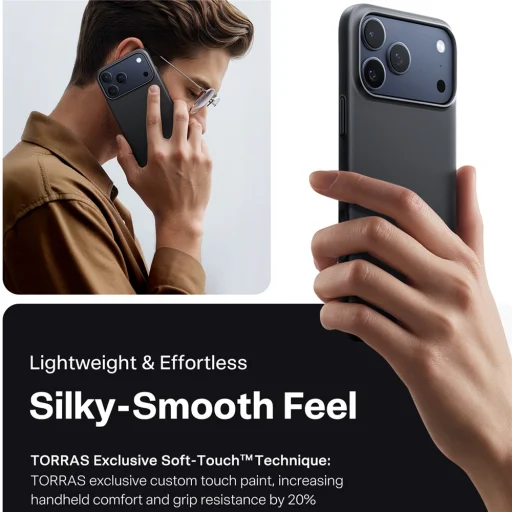 iPhone 17 Pro Torras SlimFit MagSafe Series - Fekete tok - 7