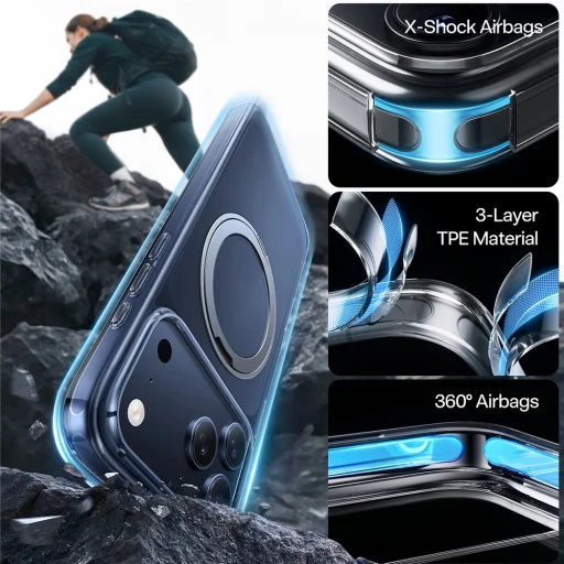 iPhone 17 Pro Clear Torras Ostand Pro MagSafe Series tok - 3