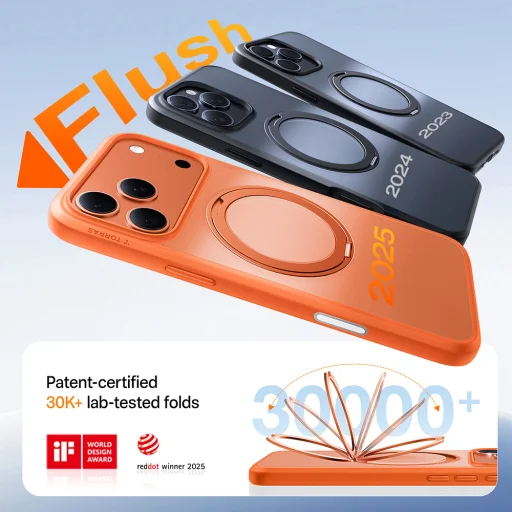 iPhone 17 Pro Max Torras - Ostand Pro MagSafe Series - Narancs tok - 4