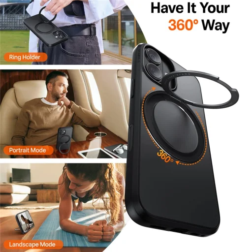 iPhone 17 Torras Ostand Pro MagSafe Series - Fekete tok - 5