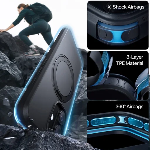 iPhone 17 Torras Ostand Pro MagSafe Series - Fekete tok - 6