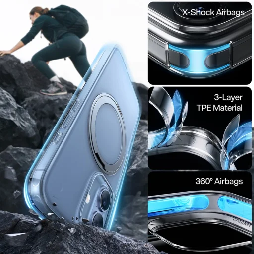 iPhone 17 Torras Ostand Pro MagSafe Series átlátszó tok - 7