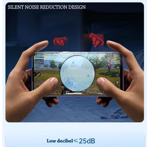 Phone Cooler Techsuit (SL17) - Mágneses, Hőmérséklet Kijelző, Fények, Gyors Hűtés, Hidraulikus Zajcsökkentés - Fekete - 7