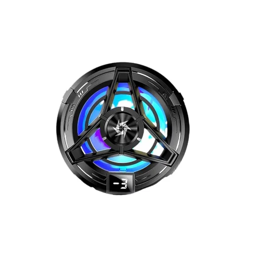 Phone Cooler Techsuit (SL17) - Mágneses, Hőmérséklet Kijelző, Fények, Gyors Hűtés, Hidraulikus Zajcsökkentés - Fekete - 1