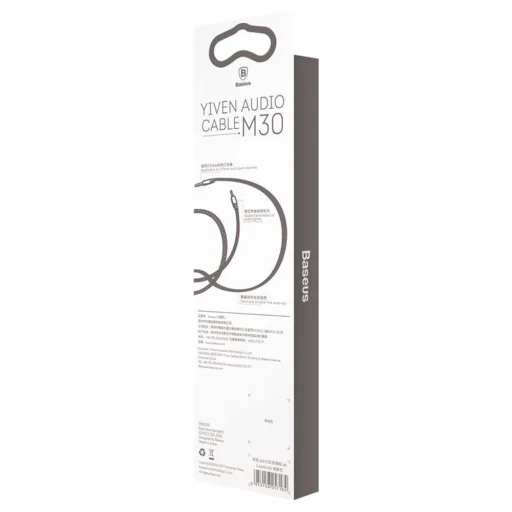 Jack to Jack Baseus Audio Cable M30 (A10329800117-Z1/CAM30-BS1), 1,5m - Fekete - 5