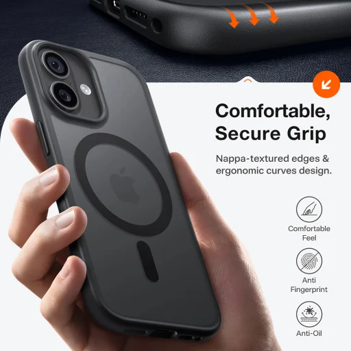 iPhone 17 Torras - Guardian Magnetic Series - Fekete tok - 3