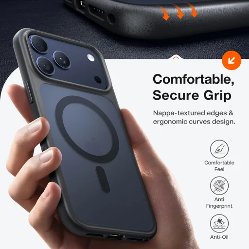 iPhone 17 Pro Torras - Guardian Magnetic Series - Fekete tok - 2