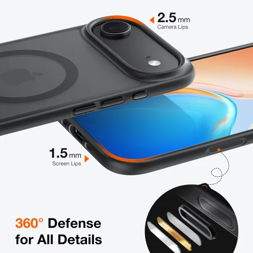 iPhone 17 Air Torras - Guardian Magnetic Series - Black tok - 5