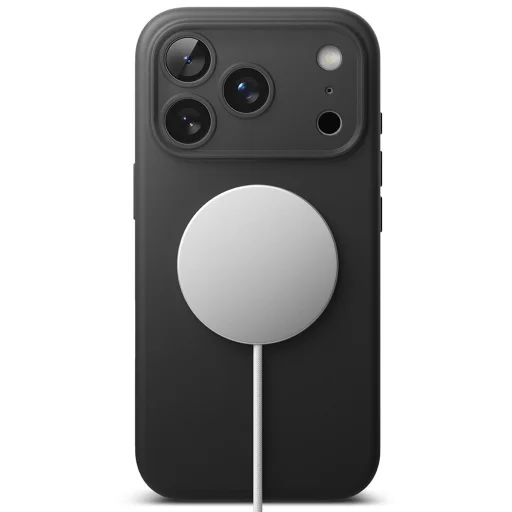 iPhone 17 Pro Max Ringke Szilikon Mágneses Magsafe Fekete tok - 5