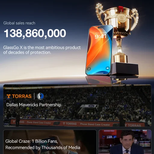 iPhone 17 Torras GlassGo Install Master Átlátszó üvegfólia - 4