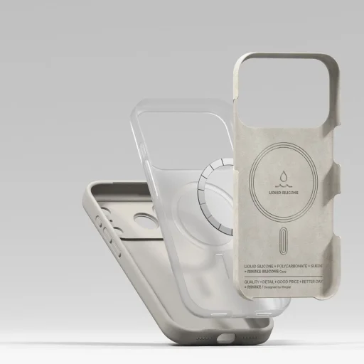 iPhone 17 Pro Ringke Silicone Magnetic Magsafe szürke tok - 6