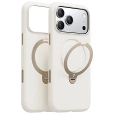 iPhone 17 Pro Torras QPRO Silicone Series tok fehér / rosegold