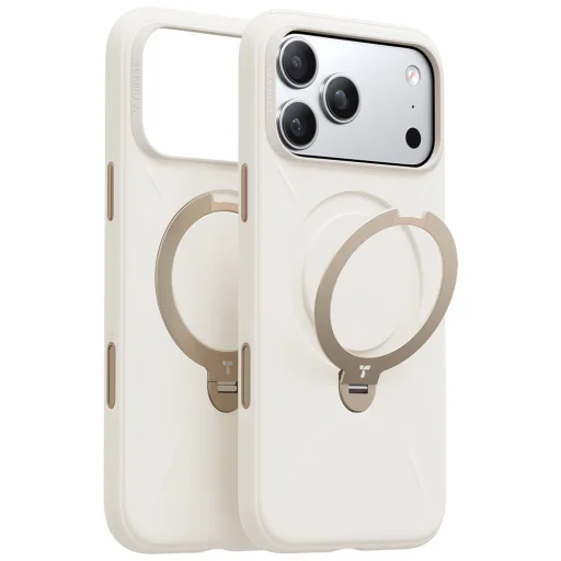 iPhone 17 Pro Torras QPRO Silicone Series tok fehér / rosegold - 1
